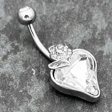 将图片加载到图库查看器，Clear Gem Strawberry Love Belly Ring
