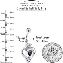 将图片加载到图库查看器，Clear Gem Strawberry Love Belly Ring
