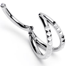 Load image into Gallery viewer, 16G 5/16" 316L Steel Double Spike Precision Hinged Segment Ring
