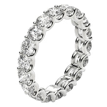 Load image into Gallery viewer, Round Cut Lab Grown Diamond Eternity Ring in 14k White Gold (2 cttw FG/VS2)
