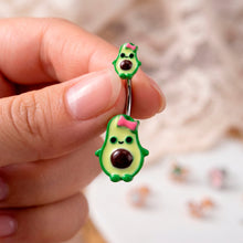 Load image into Gallery viewer, Cutie Avocado Double Mount Belly Ring
