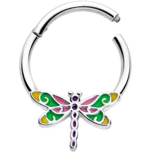 将图片加载到图库查看器，16G 3/8 Dragonfly Color Hinged Segment Ring
