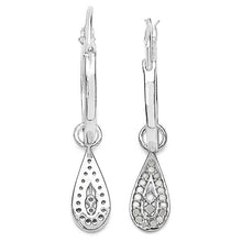 Load image into Gallery viewer, 0.28 Carat Genuine White Diamond .925 Sterling Silver Earrings
