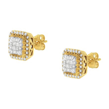 将图片加载到图库查看器，10KT Yellow Gold Diamond Stud Earrings (1/2 cttw, H-I Color, SI2-I1 Clarity)

