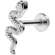 Load image into Gallery viewer, 16G 1/4 Grade 23 Titanium Snake Threadless Push In Labret Tragus
