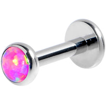 将图片加载到图库查看器，16G 1/4 Pink Synthetic Opal G23 Titanium Threadless Push In Labret

