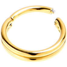 Load image into Gallery viewer, 20G 1/4 Gold PVD 316L Surgical Steel Double Precision Hinged Segment Ring
