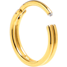 Load image into Gallery viewer, 20G 7mm Gold PVD 316L Surgical Steel Double Precision Hinged Segment Ring
