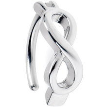 Load image into Gallery viewer, 14G 3/8 Grade 23 Titanium Infinity Symbol Hinged Hoop Belly Ring
