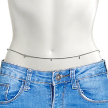 Load image into Gallery viewer, Clear Gem Simply Dangle Belly Chain
