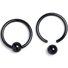 Load image into Gallery viewer, 16G 3/8 Black Skull Crossbones Pink BCR Captive Ring Set of 4
