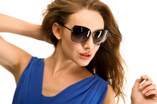 将图片加载到图库查看器，Luxury Polarized Ladies Woman Gradient Round Oversized Modern Sunglasses Brand oculos lunette de soleil femme
