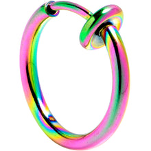 将图片加载到图库查看器，Rainbow Clip On Fake Nose Ring
