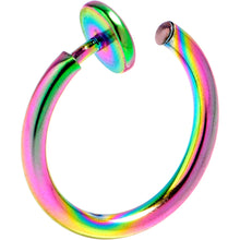 将图片加载到图库查看器，Rainbow Clip On Fake Nose Ring
