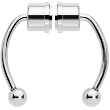 Load image into Gallery viewer, Aurora Gem Magnetic Septum Ring Horseshoe Non-Pierced Fake Nose Ring Set
