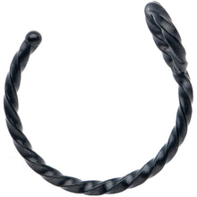 将图片加载到图库查看器，Black Twisted Stainless Steel Clip on Hoop Fake Nose Ring
