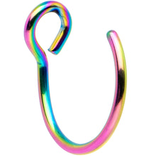Load image into Gallery viewer, Rainbow Stainless Steel Clip on Hoop Fake Nose Ring
