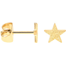 Load image into Gallery viewer, 4mm-8mm Stars Stud Gold Tone 316L Stainless Steel Earrings 6 Pack
