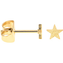 Load image into Gallery viewer, 4mm-8mm Stars Stud Gold Tone 316L Stainless Steel Earrings 6 Pack
