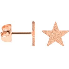 Load image into Gallery viewer, 4mm-8mm Stars Stud Rose Gold Tone 316L Stainless Steel Earrings 6 Pack
