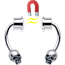 Load image into Gallery viewer, Skull Magnetic Septum Ring Horseshoe Non-Pierced Fake Nose Ring
