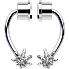 Load image into Gallery viewer, Pot Leaf Magnetic Septum Ring Horseshoe Non-Pierced Fake Nose Ring
