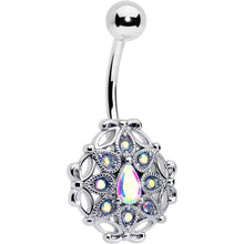 将图片加载到图库查看器，Aurora Gem Retro Sunburst Belly Ring
