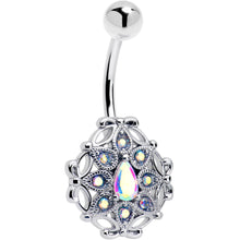 将图片加载到图库查看器，Aurora Gem Retro Sunburst Belly Ring
