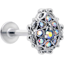 Load image into Gallery viewer, 16G 5/16 Aurora Gem Retro Sunburst Labret Monroe Tragus
