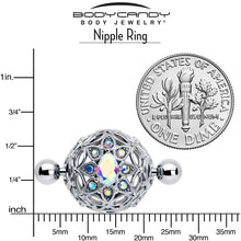 将图片加载到图库查看器，14G 9/16 Aurora Gem Retro Sunburst Nipple Shield Set
