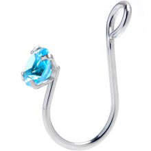 Load image into Gallery viewer, Blue CZ Gem Simple Glamour Clip On Nose Ring
