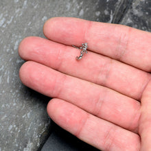 Load image into Gallery viewer, 20G 7mm Clear CZ Gem Love Lizard Faux Hoop L Shape Nose Ring
