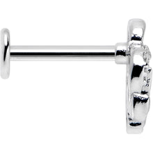 将图片加载到图库查看器，16G 5/16 Clear CZ Gem Butterfly Rose Purple Internally Threaded Labret
