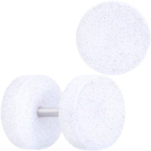 Load image into Gallery viewer, 18G White Shimmer Acrylic Cheater Plug Set
