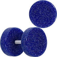 将图片加载到图库查看器，18G Blue Shimmer Acrylic Cheater Plug Set
