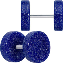 将图片加载到图库查看器，18G Blue Shimmer Acrylic Cheater Plug Set
