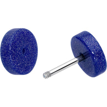 将图片加载到图库查看器，18G Blue Shimmer Acrylic Cheater Plug Set
