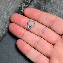将图片加载到图库查看器，16G 3/8 Blue CZ Gem Starry Night Sky Hinged Segment Ring
