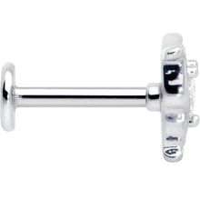 Load image into Gallery viewer, 16G 5/16 Clear Gem Fancy Fab Butterfly Internally Threaded Labret
