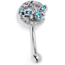 Load image into Gallery viewer, 16G 5/16 Blue Gem Lunar Dragonfly Curved Eyebrow Ring
