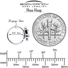 将图片加载到图库查看器，20G 5/16 Clear Gem Fancy Fab Butterfly Nose Hoop
