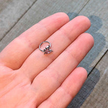 Load image into Gallery viewer, 20G 5/16 Pink Gem Fancy Fab Butterfly Nose Hoop
