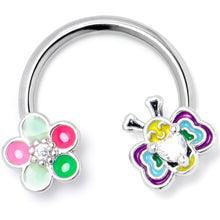 Load image into Gallery viewer, 16G 3/8 Clear CZ Gem Butterfly Love Bug Horseshoe Circular Barbell
