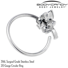 Load image into Gallery viewer, 20G 5/16 Aurora CZ Gem Understated Dragonfly Nose Hoop
