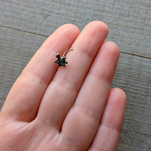 Load image into Gallery viewer, 20G 7mm Blue Gem Sweet Sea Turtle L Shape Nose Ring
