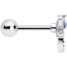 Load image into Gallery viewer, 16G 1/4 Blue CZ Gem Dragonfly Style Cartilage Tragus Earring
