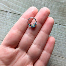将图片加载到图库查看器，16G 3/8 Clear CZ Gem Butterfly Love Bug Hinged Segment Ring
