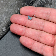 Load image into Gallery viewer, 20G 7mm Blue Gem Baroque Beauty Butterfly Left Side Nose Screw
