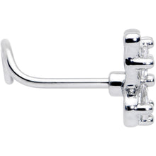 Load image into Gallery viewer, 20G 7mm Clear Gem Baroque Beauty Butterfly Left Side Nose Screw
