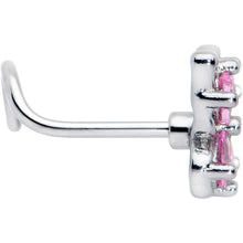 Load image into Gallery viewer, 20G 7mm Pink Gem Baroque Beauty Butterfly Left Side Nose Screw

